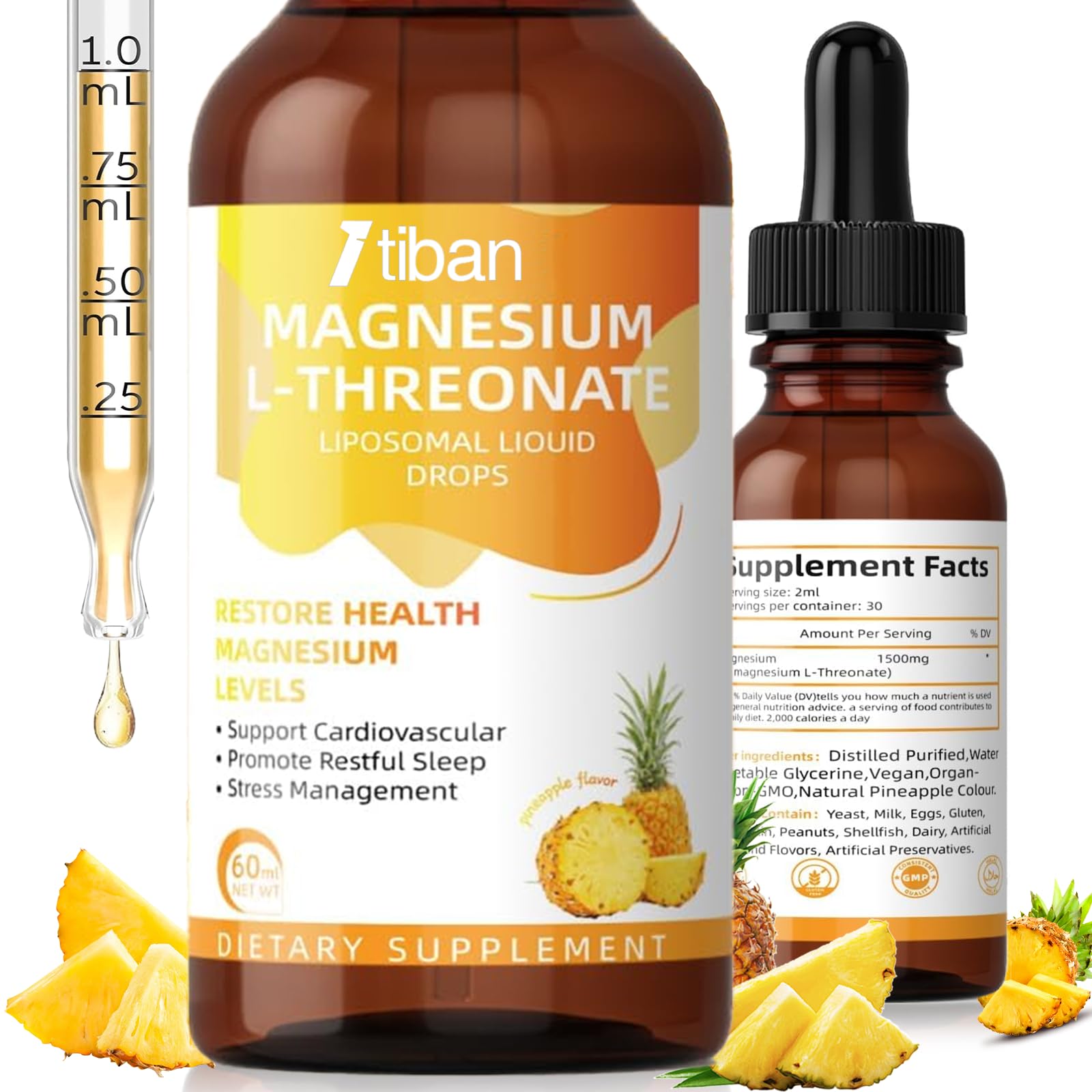 Itiban frente del envase mostrando 60 ml y sabor piña, fácil identificación