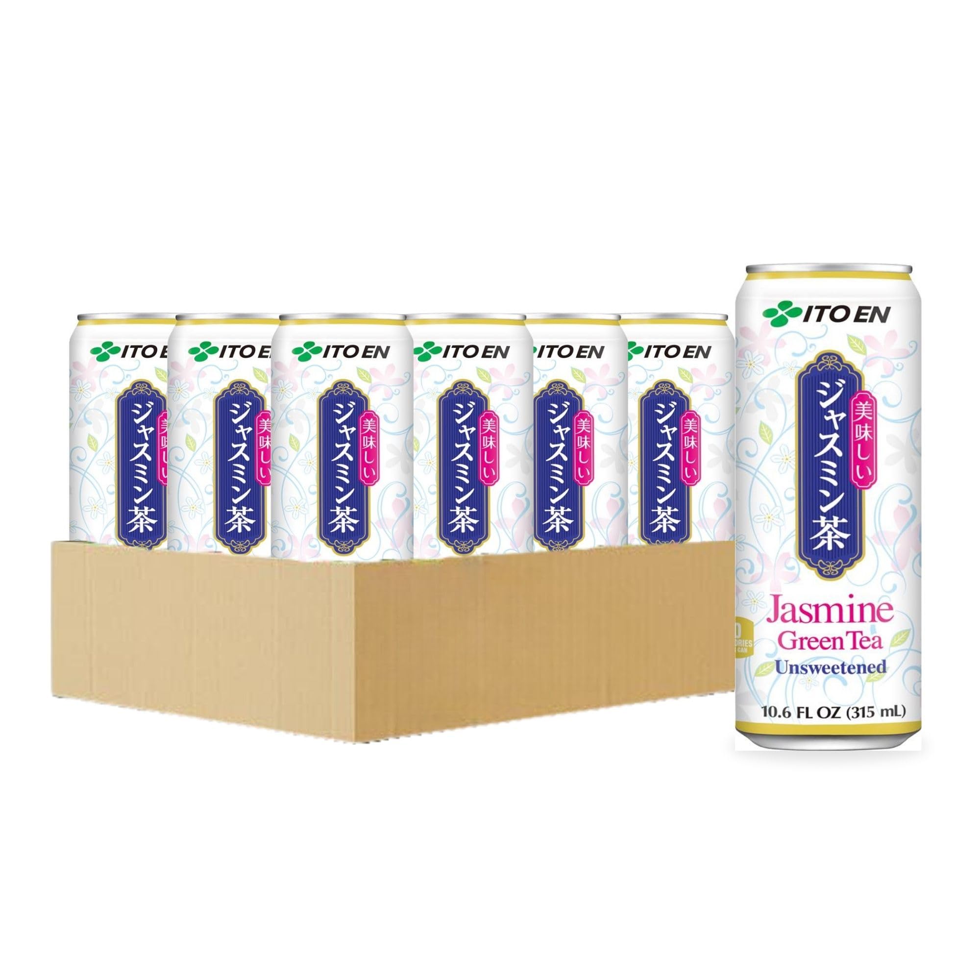 ITO EN lata frontal de té verde jazmín lista para beber, sabor natural y sin azúcar
