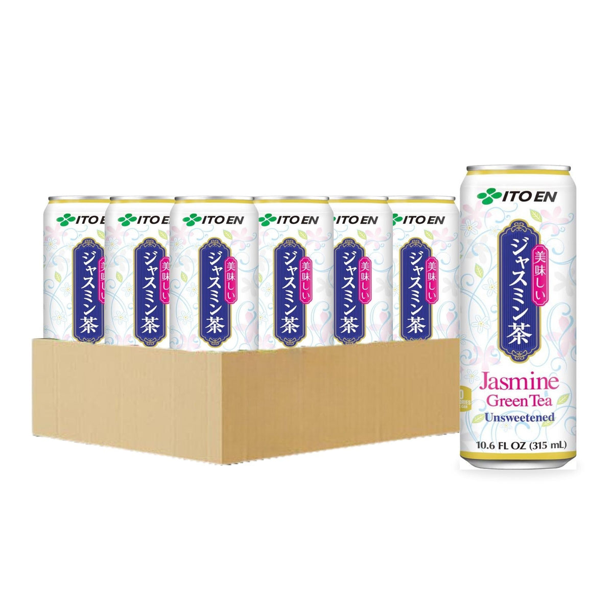 ITO EN lata frontal de té verde jazmín lista para beber, sabor natural y sin azúcar