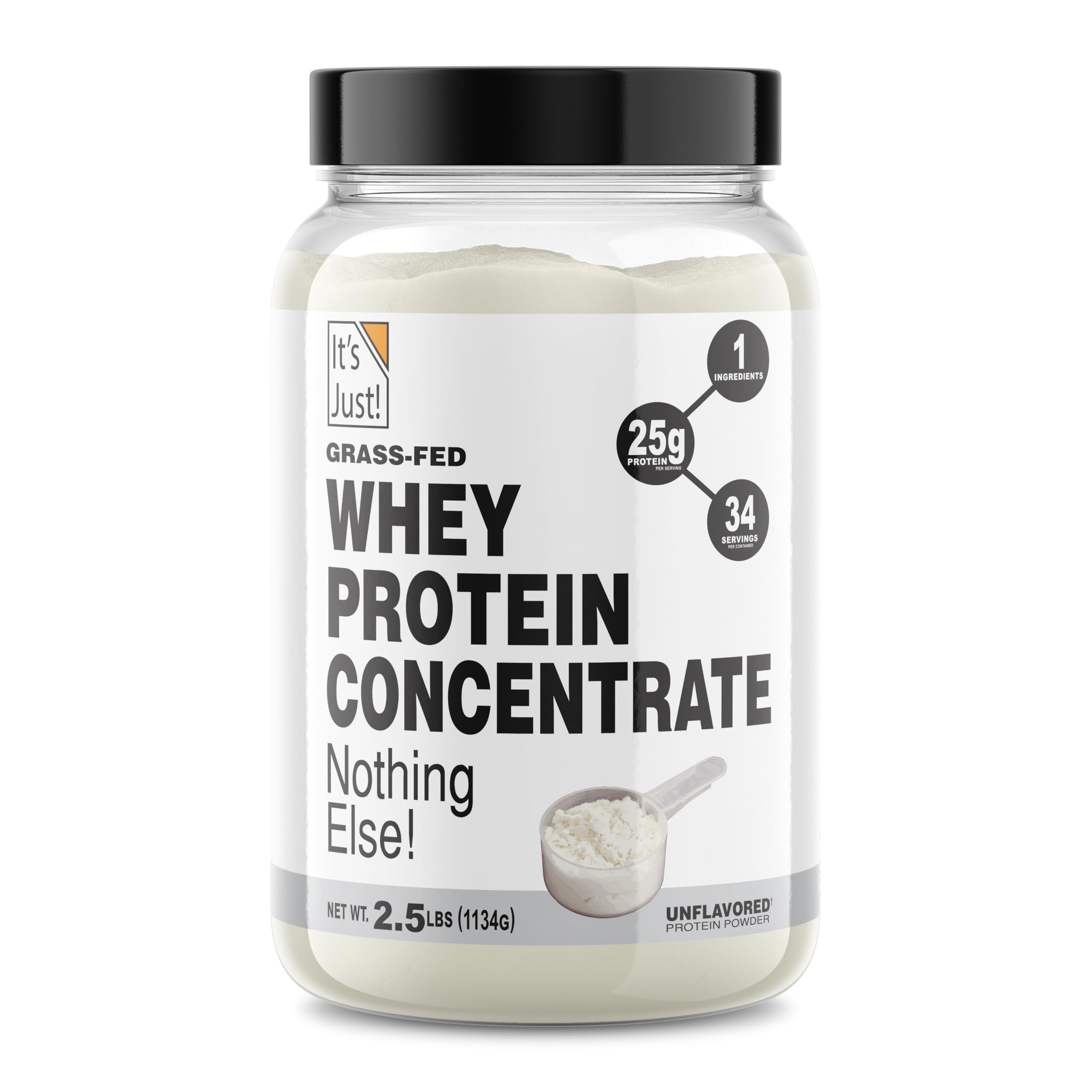 Its Just! paquete frontal 2.5 lb mostrando etiqueta y beneficios del producto