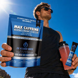 IV FLUID MAX etiqueta de ingredientes mostrando cafeína y vitaminas B, transparencia informativa
