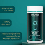 Iwi etiqueta con lista de ingredientes y certificaciones limpias