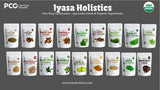 Iyasa Holistics etiqueta con certificaciones orgánicas para confianza