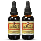 J. CROW'S frasco frontal Lugol's 2% mostrando envase y beneficio de dosificación precisa