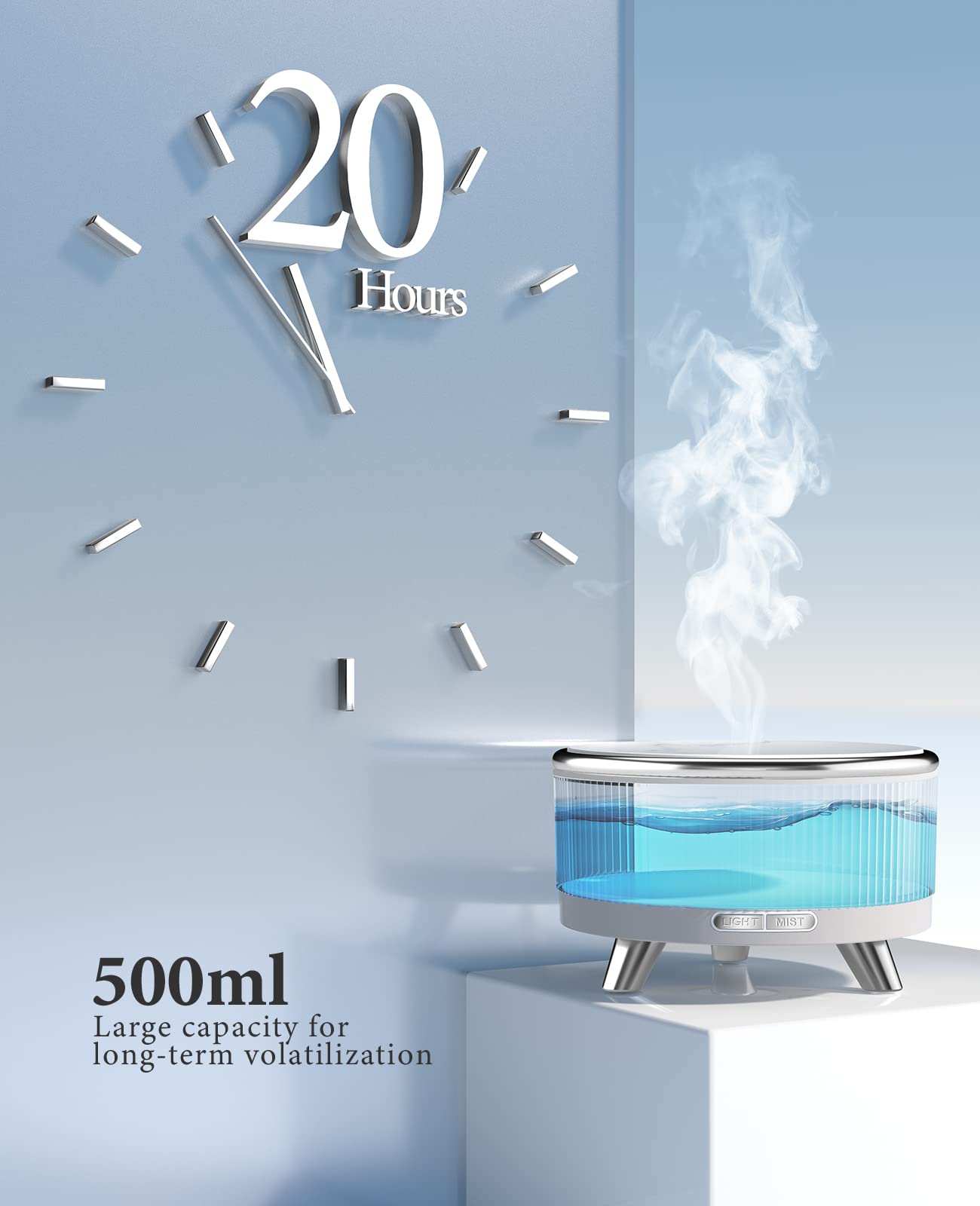 Jack & Rose difusor en uso en salón para ambiente relajante y humidificación