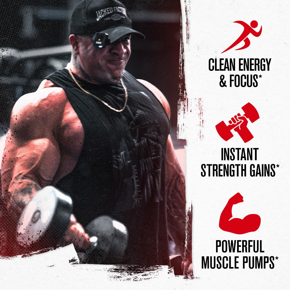 Jacked Factory etiqueta con ingredientes y dosis transparentes