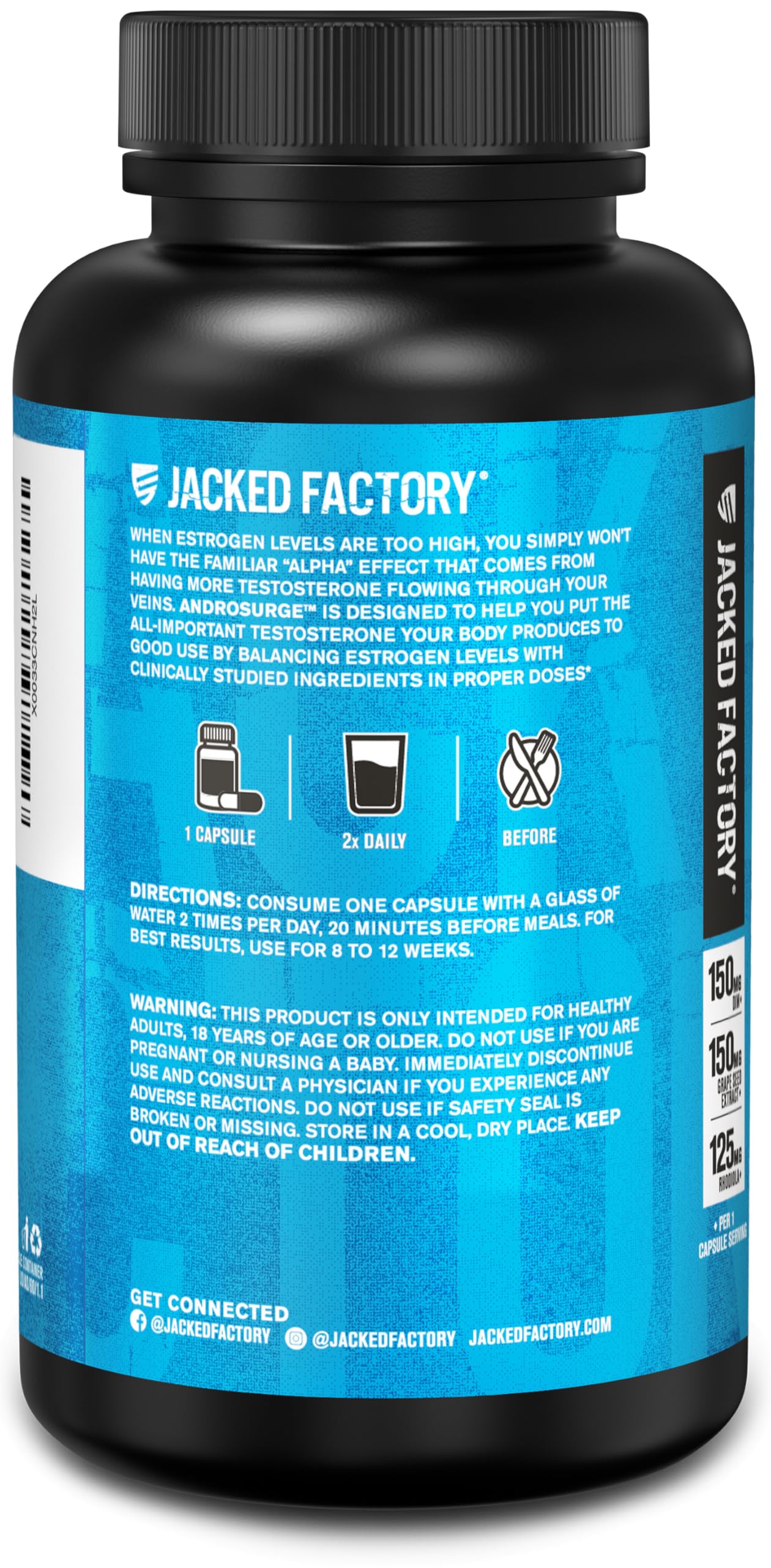 Jacked Factory comparación de tamaño en mano para referencia de escala