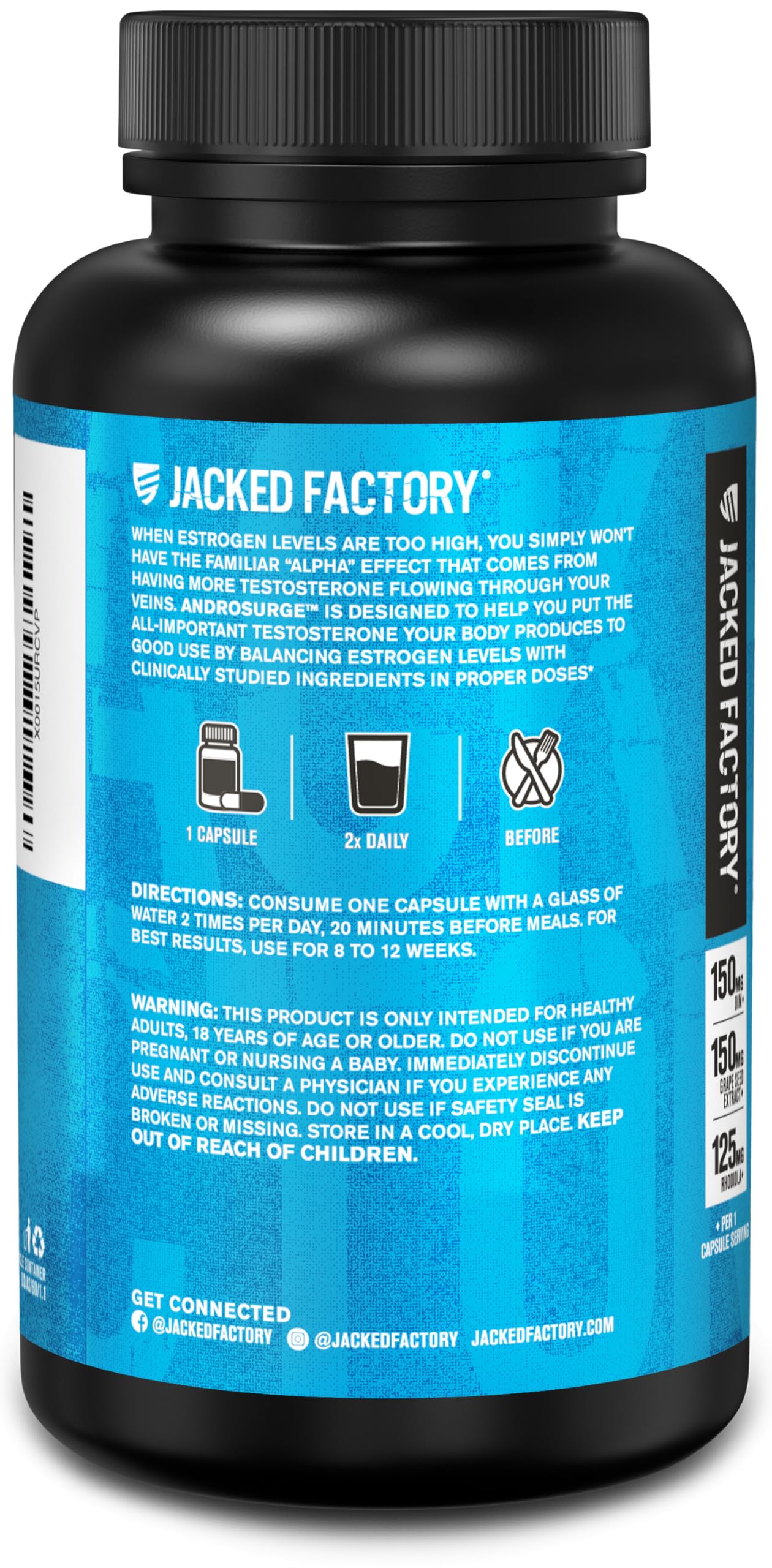 Jacked Factory Androsurge escala de tamaño con mano para referencia práctica