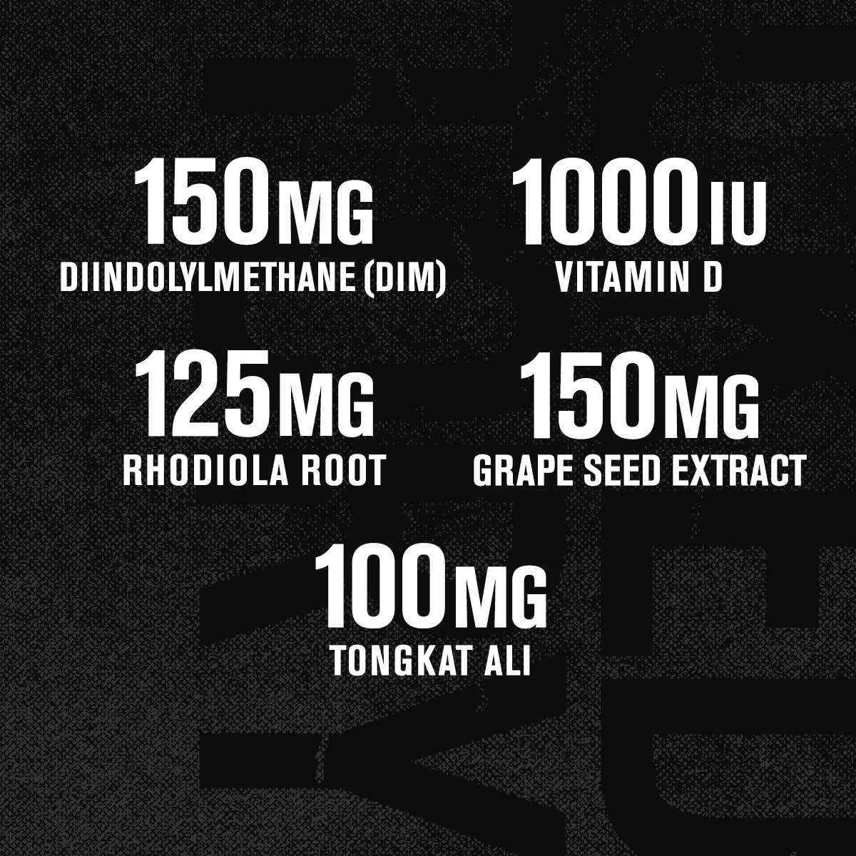 Jacked Factory etiqueta y tapadera que muestran ingredientes transparentes