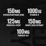 Jacked Factory etiqueta y tapadera que muestran ingredientes transparentes