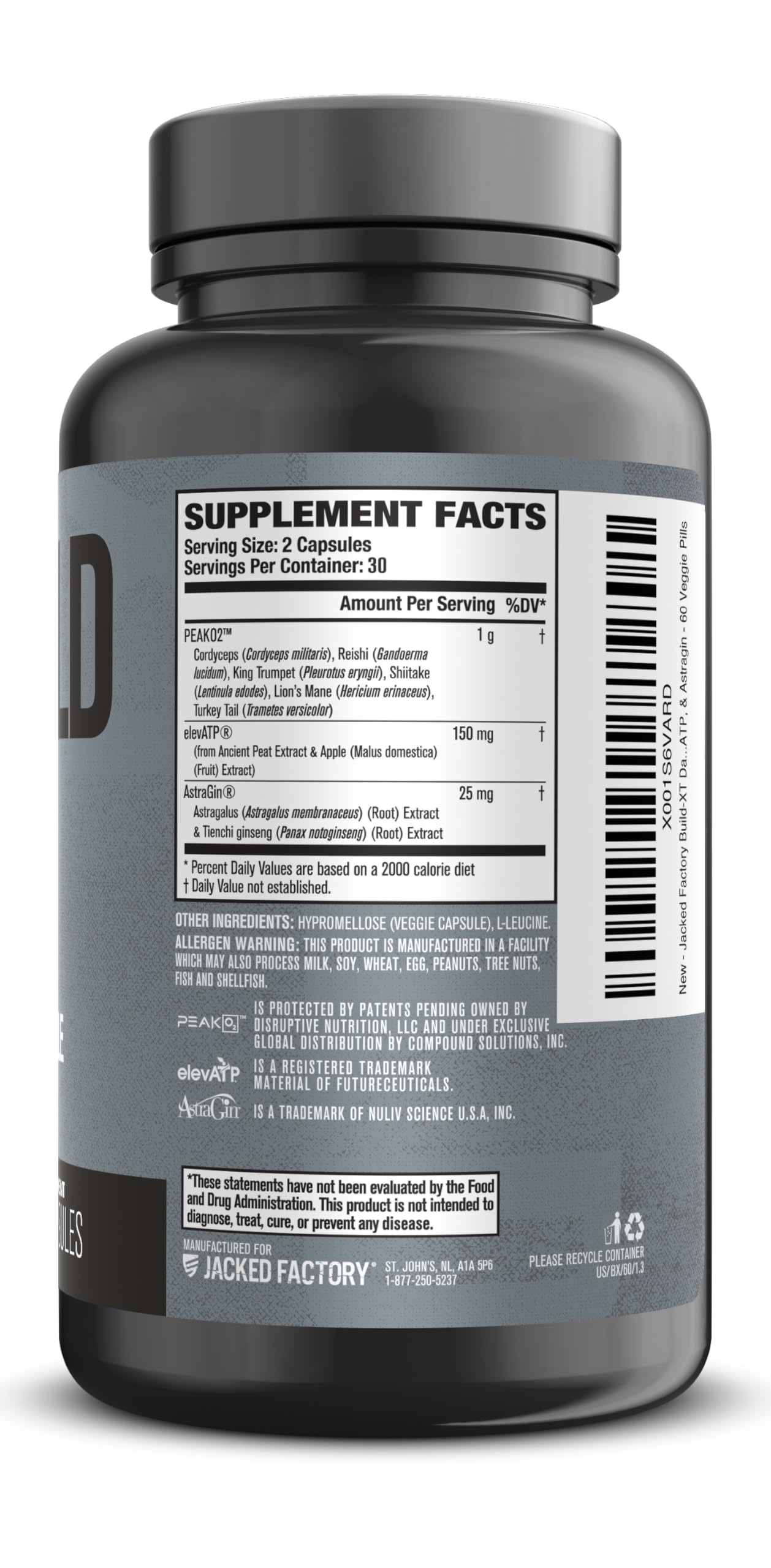 Jacked Factory sello cGMP destacando control y pureza