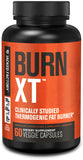 Jacked Factory Burn-XT frontal del envase mostrando diseño y beneficios clave