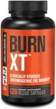 Jacked Factory Burn-XT vista frontal del envase que transmite confianza