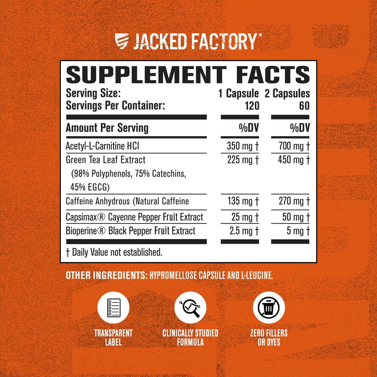 Jacked Factory Burn-XT ingredientes clave (té verde, cayena) y su aporte