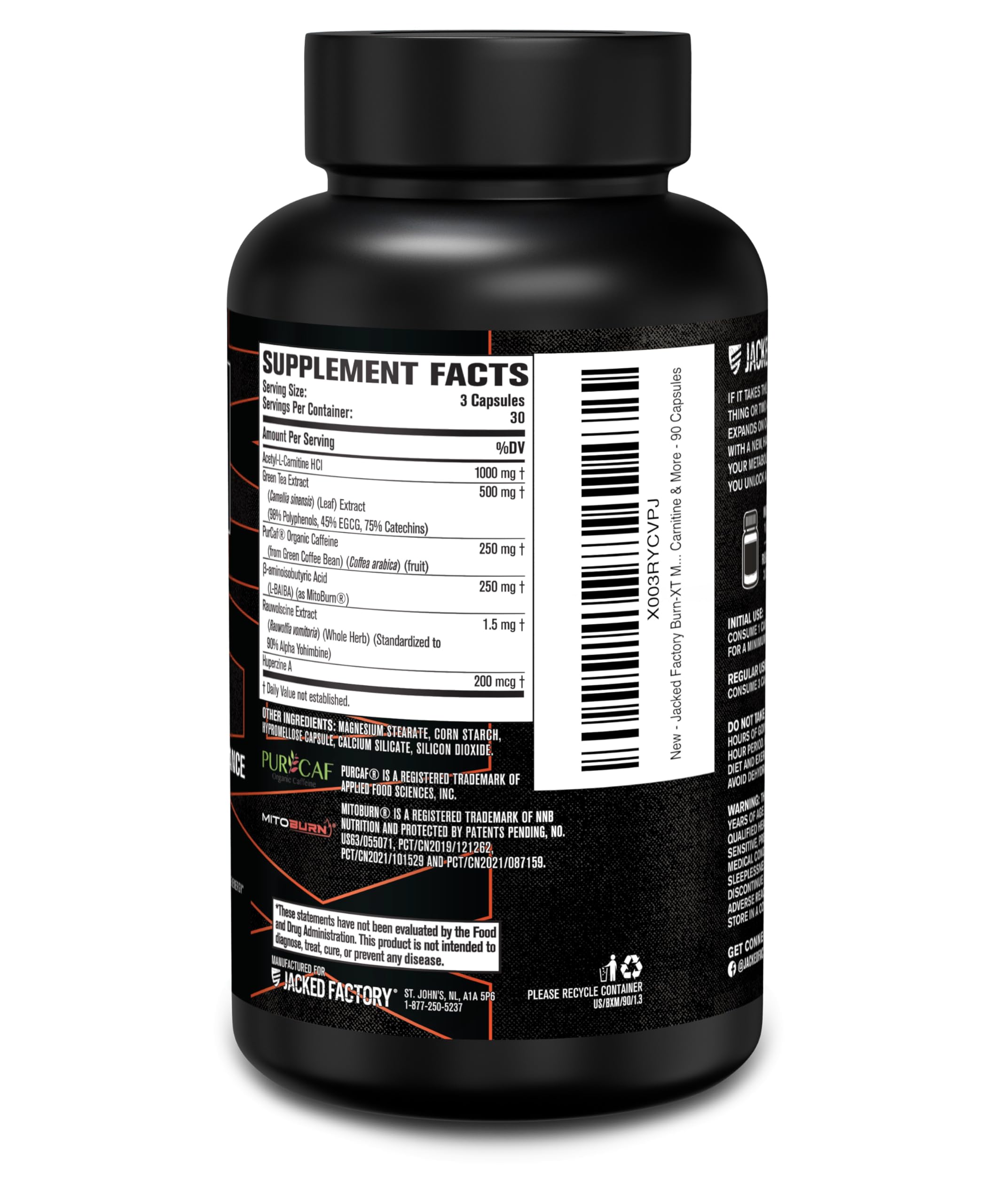 Jacked Factory producto junto a desayuno saludable para estilo de vida activo