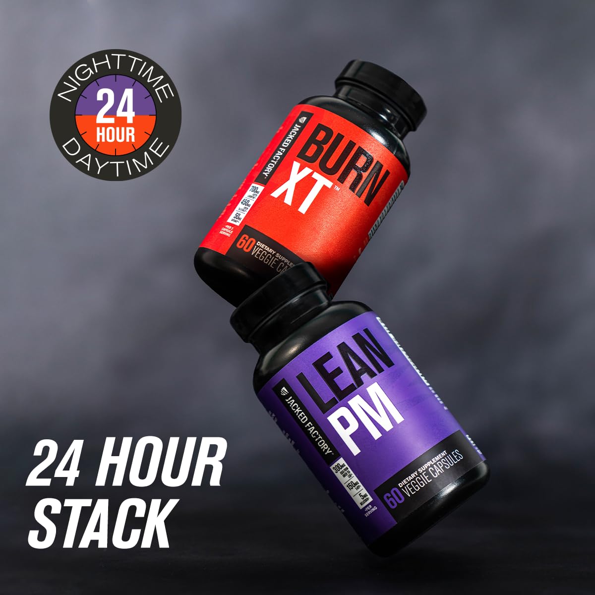 Jacked Factory Burn-XT tabletas primer plano mostrando textura y formulación
