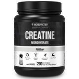 Jacked Factory creatina monohidrato envase frontal muestra pureza y confianza