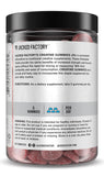 Jacked Factory lista de ingredientes en primer plano destacando ausencia de colorantes