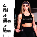 Jacked Factory etiqueta detallada enfatizando ingredientes y pureza