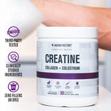 Polvo de Jacked Factory creatina textura fina, fácil de mezclar