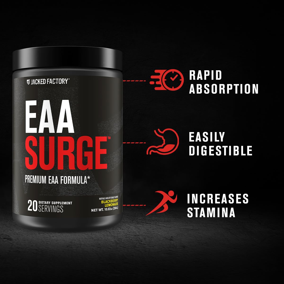 Jacked Factory etiqueta y cierre del EAA Surge con información clara