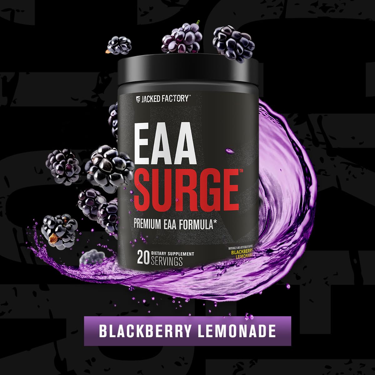 Jacked Factory textura del polvo EAA Surge ideal para disolución rápida