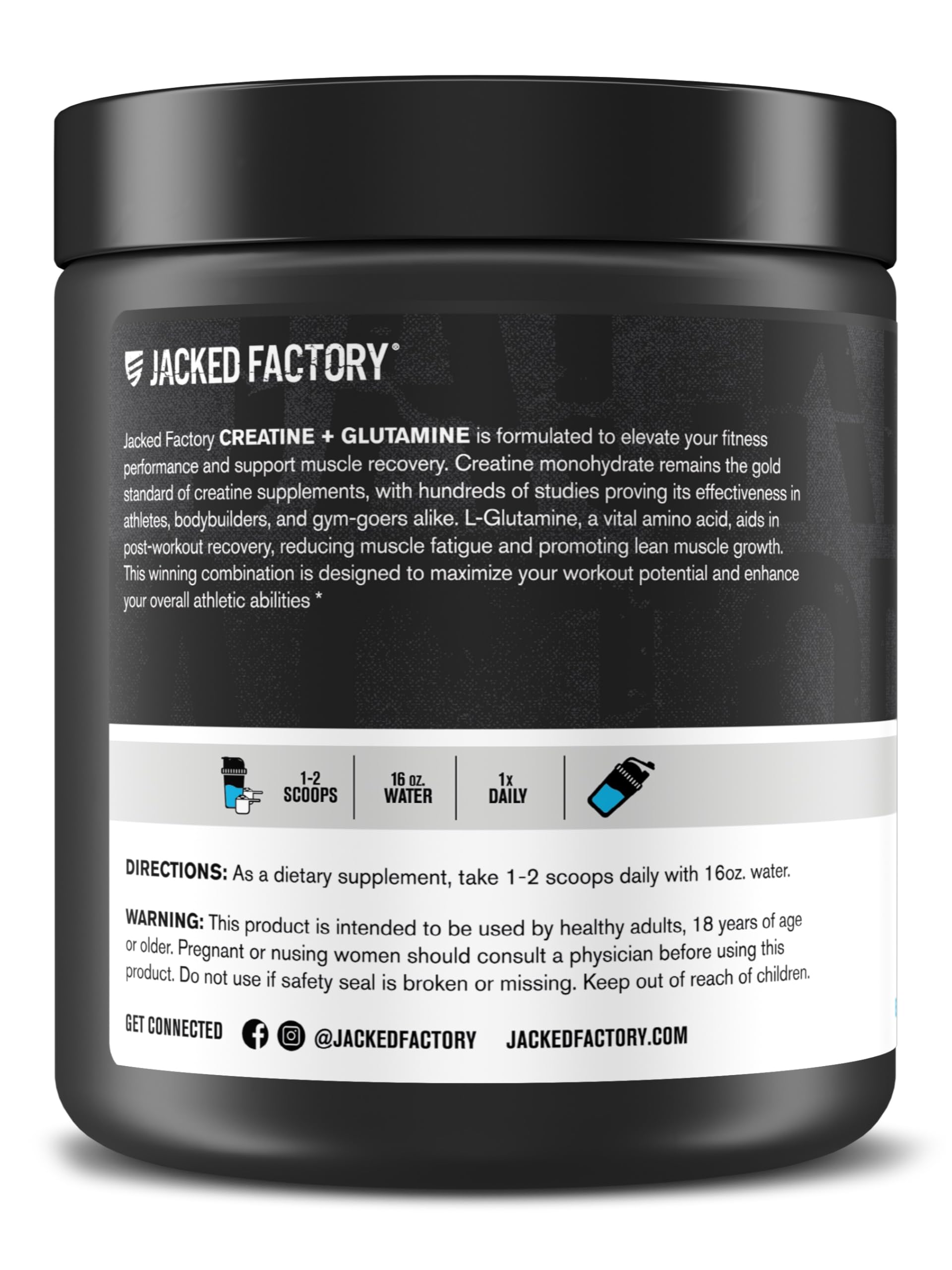 Atleta entrenando con producto Jacked Factory en la mesa, apoyo para sesiones intensas