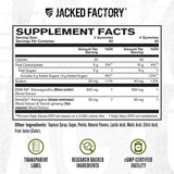 Jacked Factory etiqueta de ingredientes destacando KSM‑66 y AstraGin