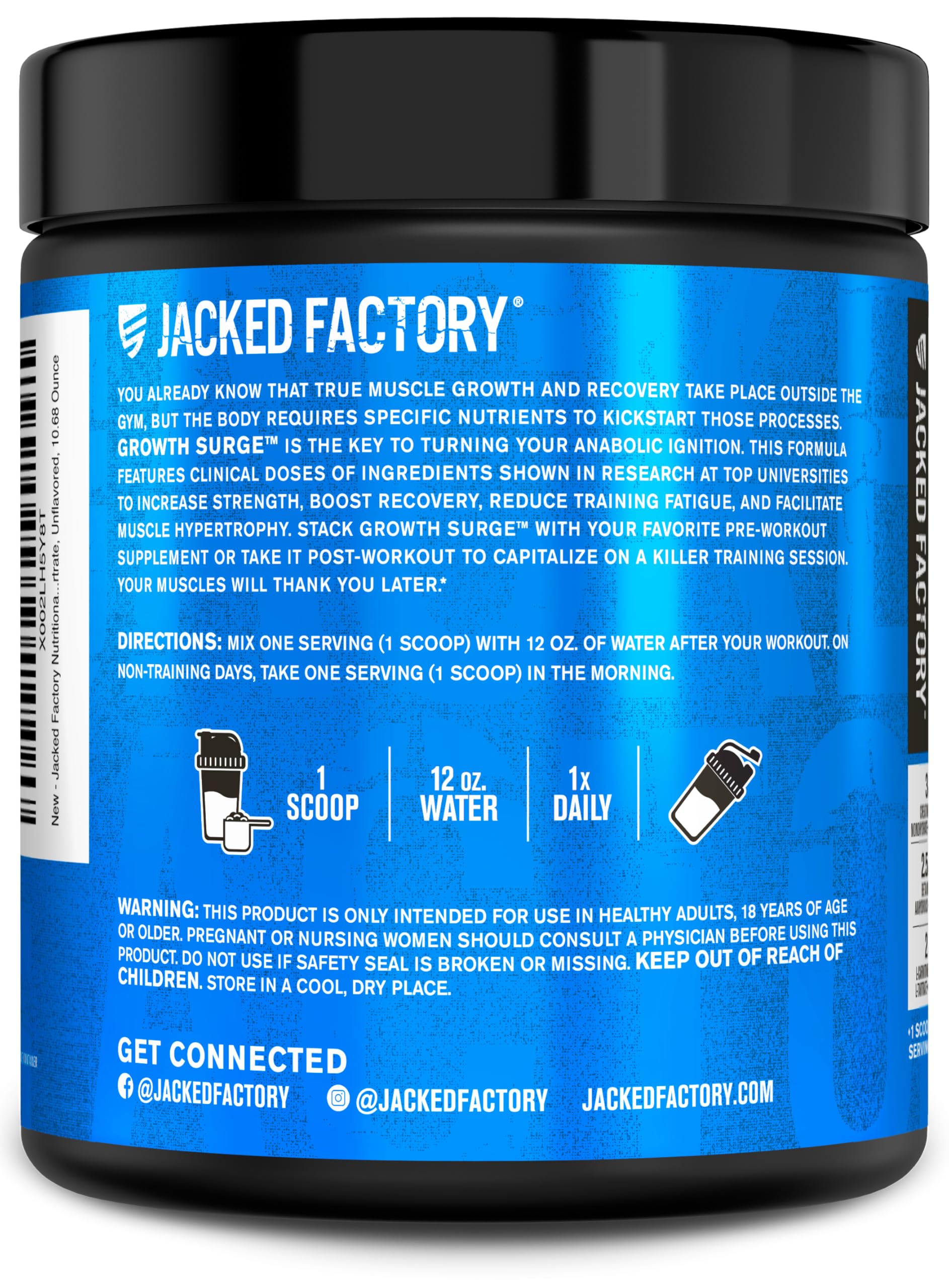 Jacked Factory toma post-entrenamiento en gimnasio ilustrando uso sencillo y práctica
