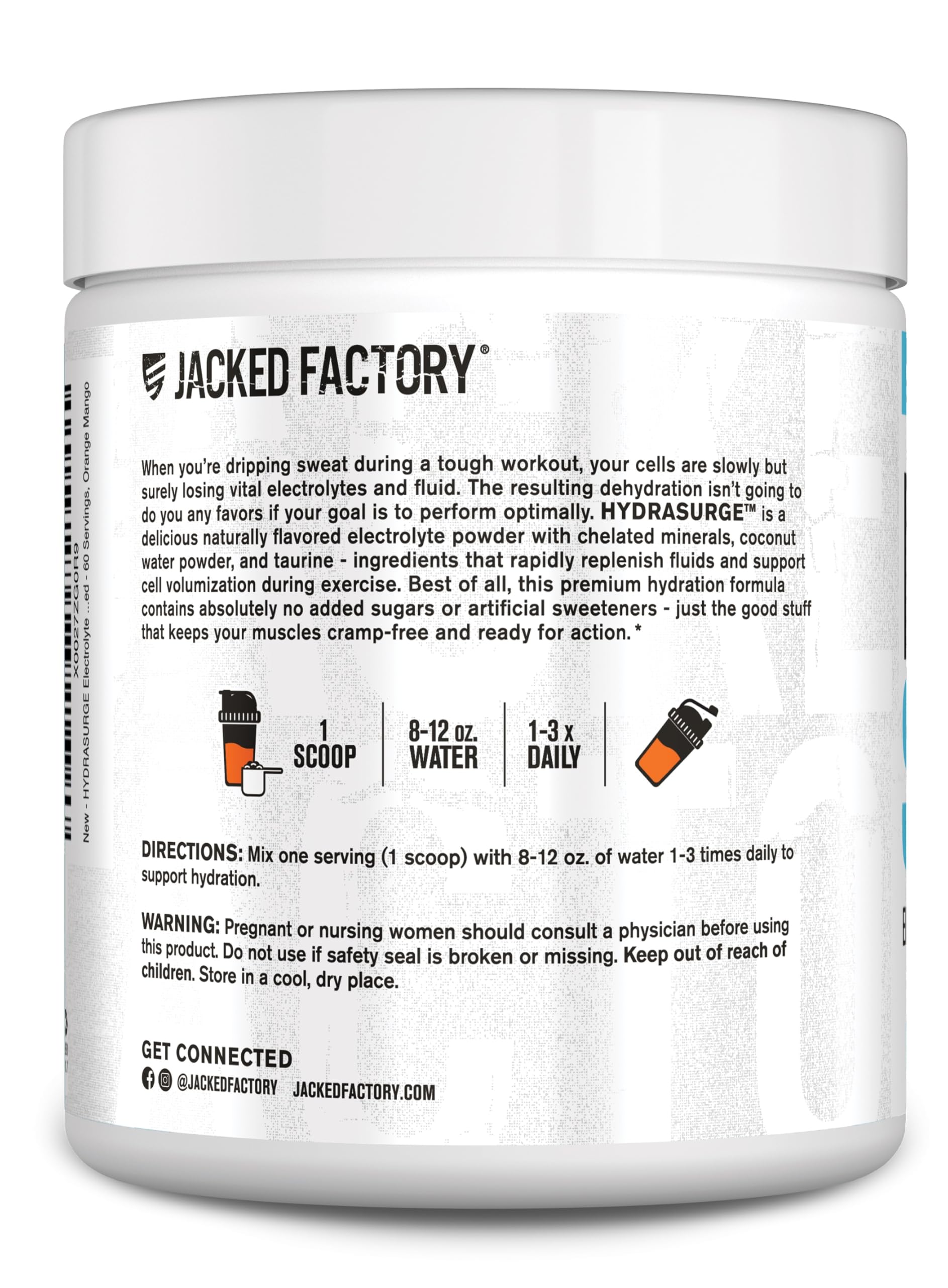 Jacked Factory cucharada junto a regla para escala, 60 servicios por envase