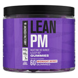 Jacked Factory bote frontal Midnight Berry mostrando etiqueta clara y beneficios