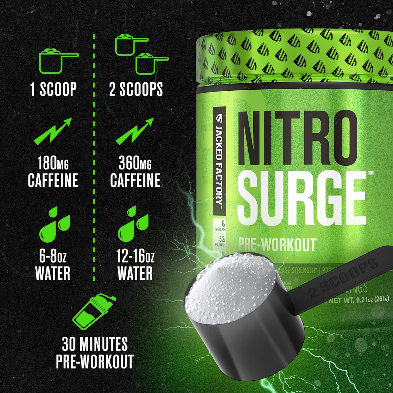 Jacked Factory atleta usando Nitrosurge en gimnasio con mejor rendimiento
