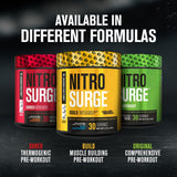 Jacked Factory Nitrosurge Build en uso en gimnasio, mejora bombas y rendimiento en series intensas