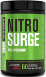Jacked Factory nitrosurge frente del envase mostrando beneficio de energía duradera