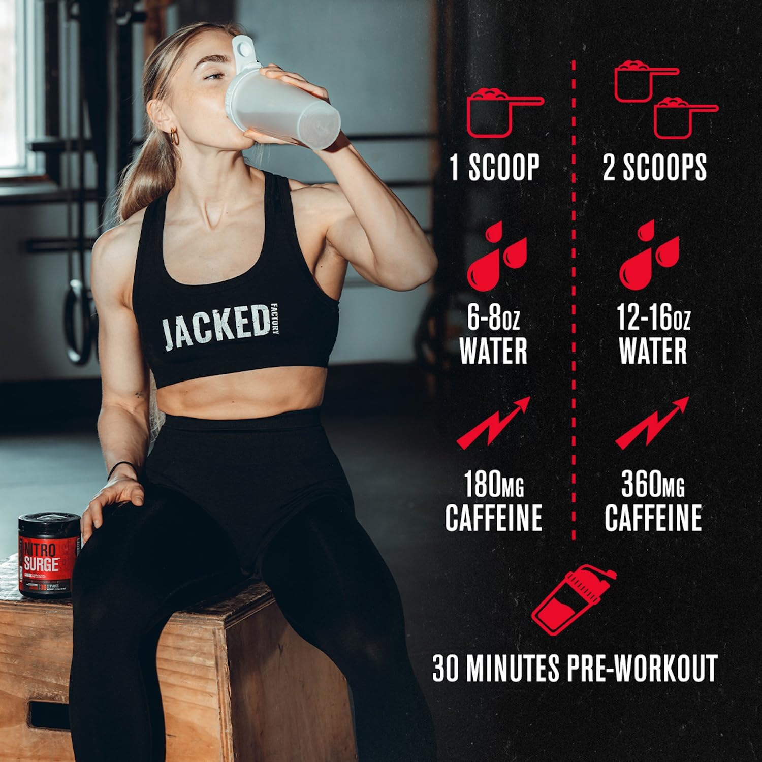 Jacked Factory bebida naranja piña muestra atractivo sabor refrescante
