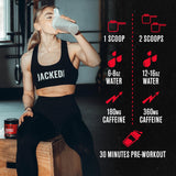 Jacked Factory bebida naranja piña muestra atractivo sabor refrescante