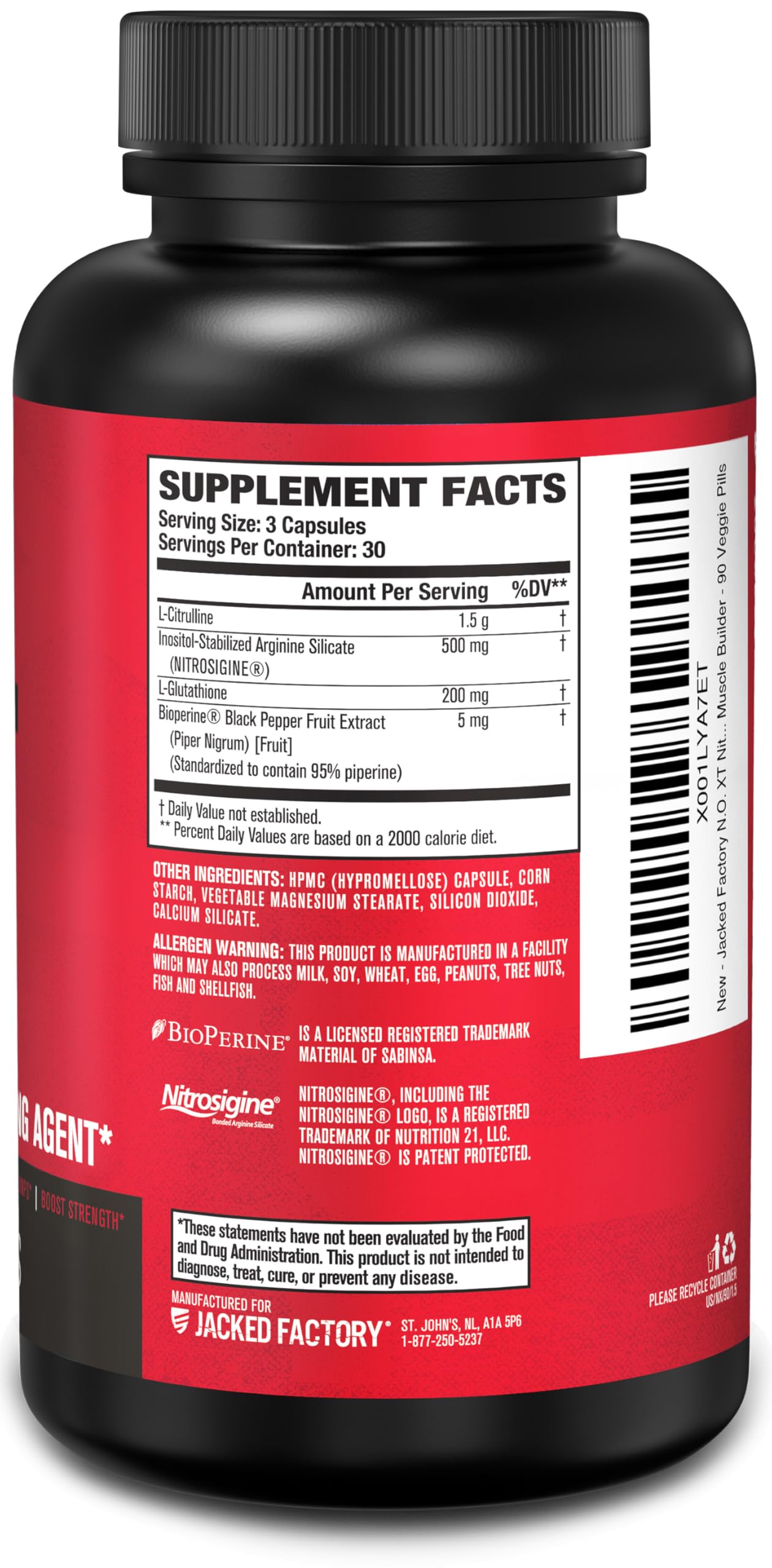 Jacked Factory atleta levantando pesas tras usar N.O. XT para pumps visibles