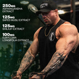 Jacked Factory Primasurge botella abierta con cápsulas para ver cantidad
