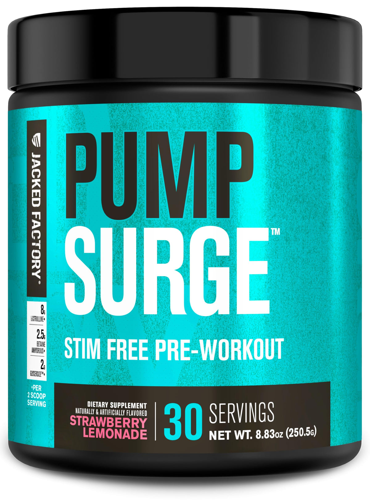 Jacked Factory envase frontal mostrando el producto y beneficios