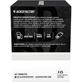 Jacked Factory sobres en una bolsa deportiva, ideal para viajes y entrenamiento