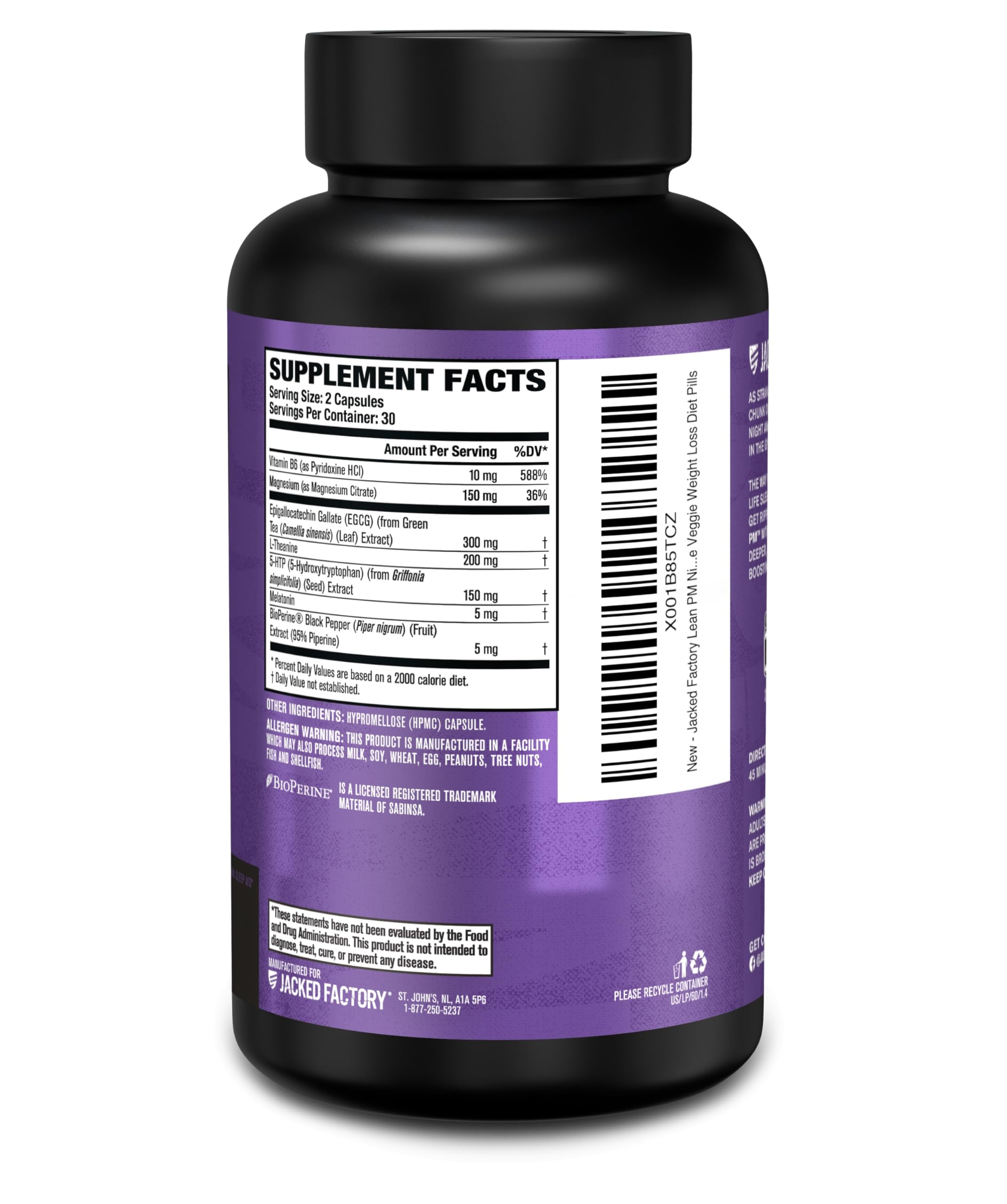 Jacked Factory Lean PM en mesita de noche sugiriendo mejor descanso