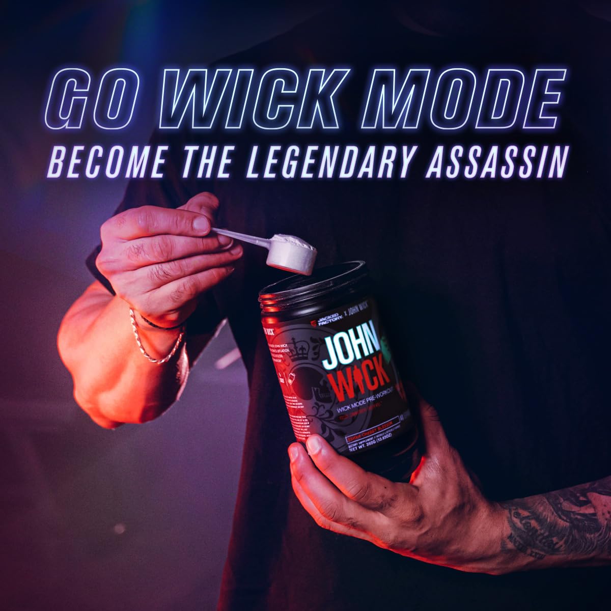 Jacked Factory Wick Mode batido preparado en vaso listo para entrenar