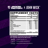 Jacked Factory Wick Mode etiqueta con lista de ingredientes legible