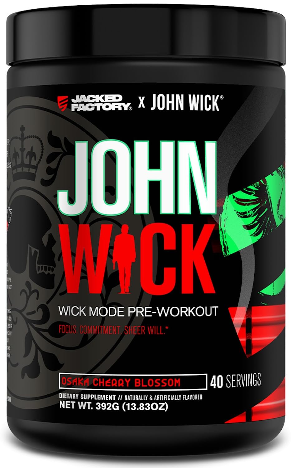Jacked Factory Wick Mode frente del envase mostrando diseño y energía