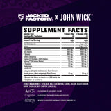 Jacked Factory Wick Mode frasco con escala que muestra 40 porciones