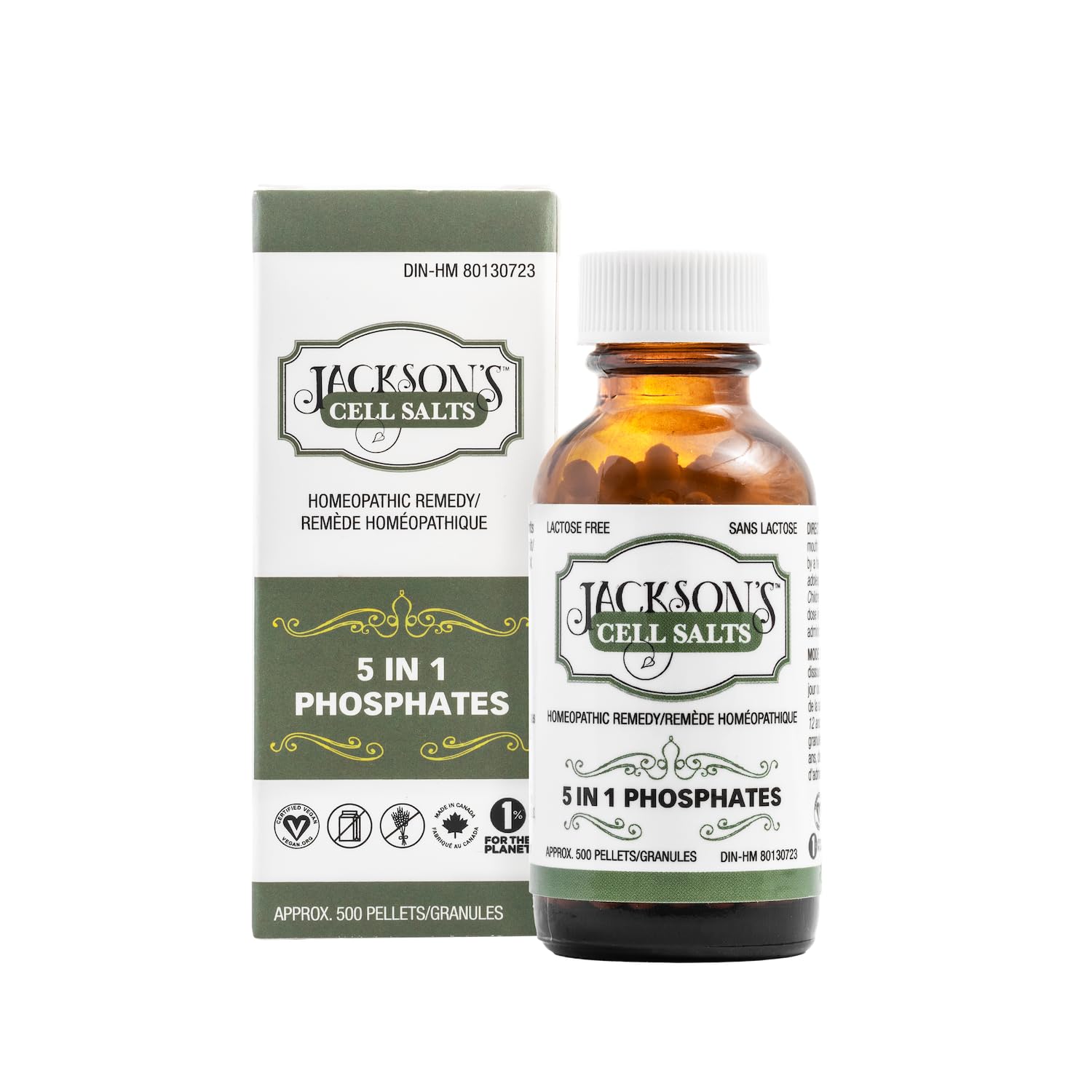 Jackson's frasco junto a regla para mostrar tamaño real