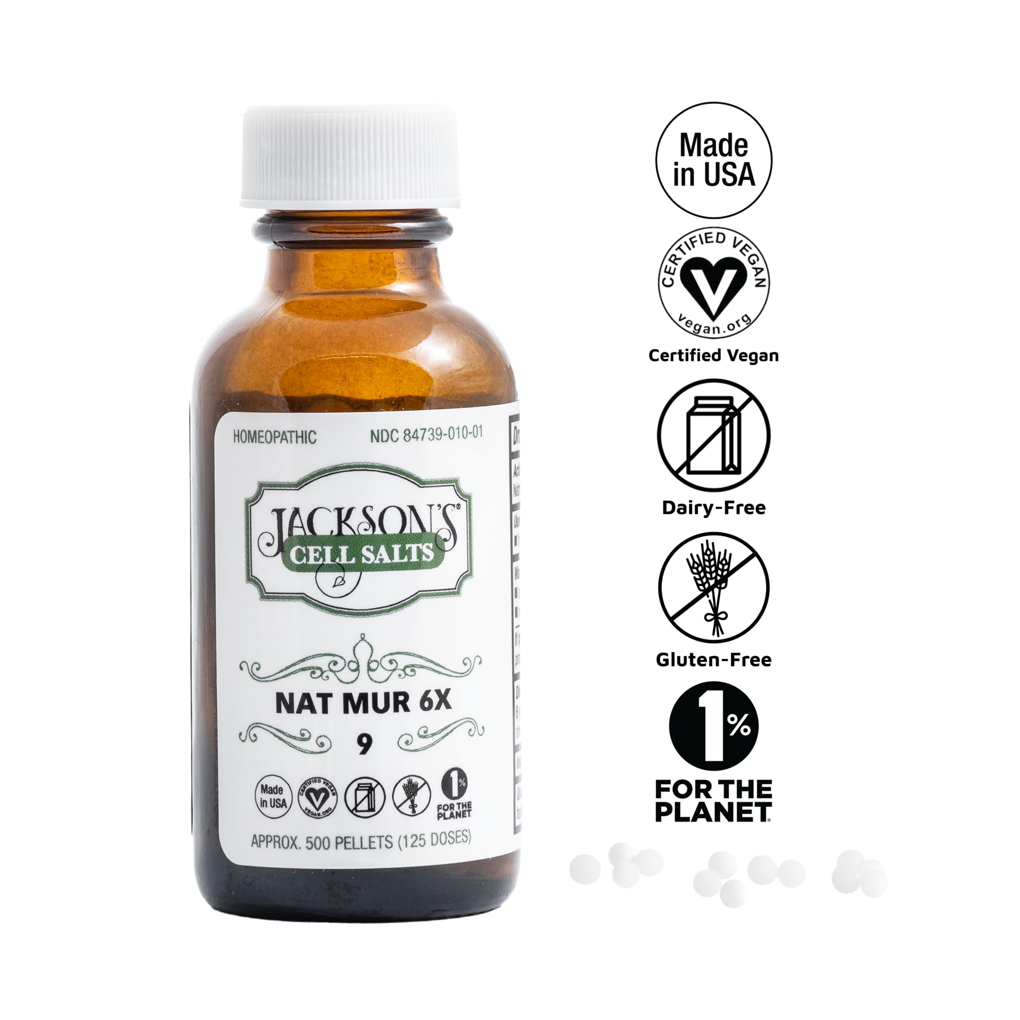 Jackson's etiqueta con ingredientes y certificación vegana visible