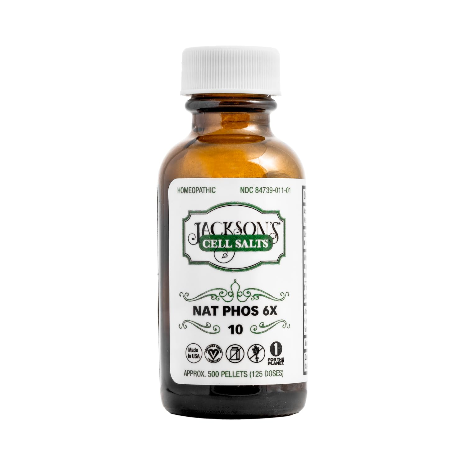 Jackson's frasco de 500 pellets mostrando conservación y duración