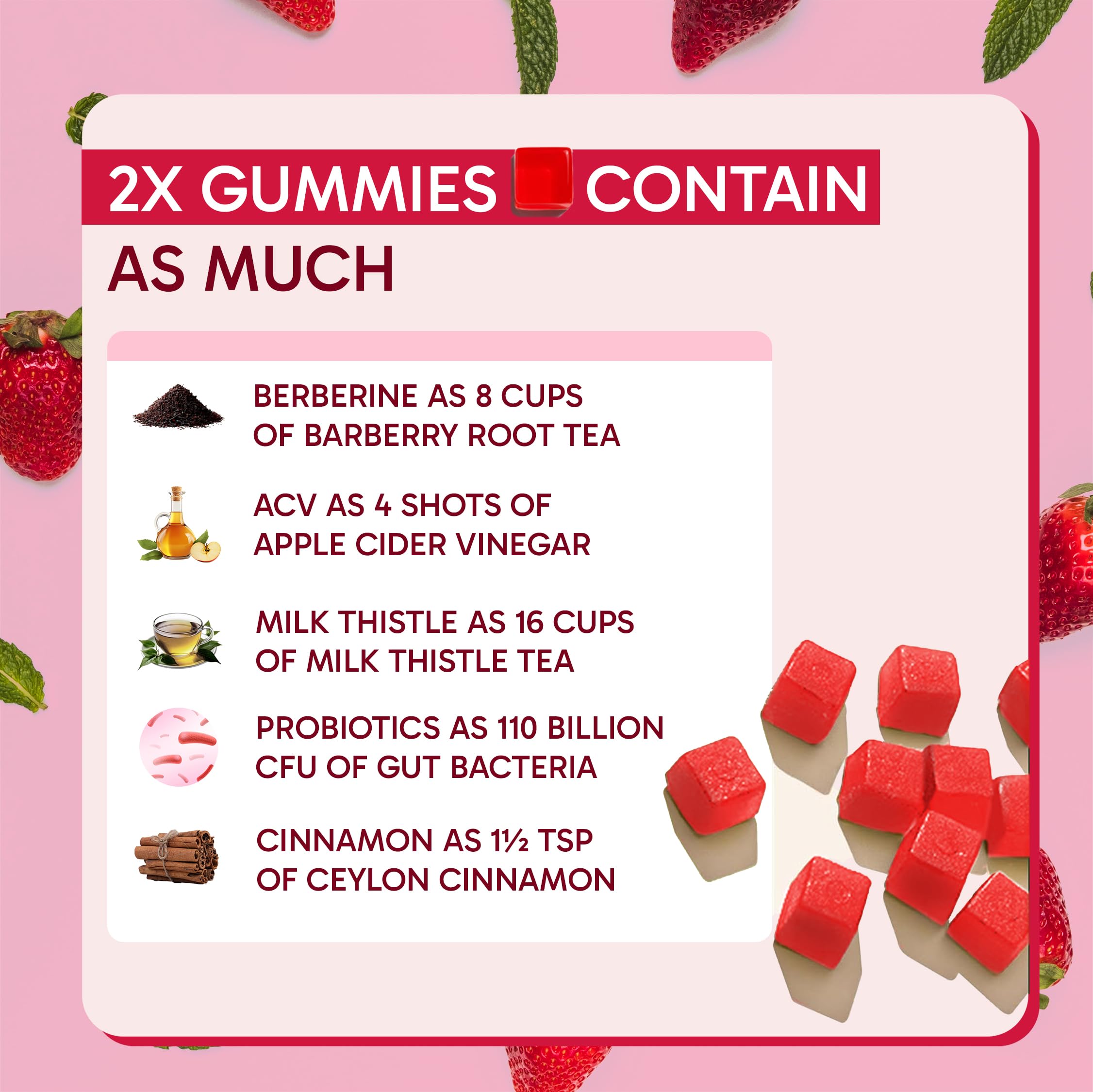 Jaje Health ingredientes clave como berberina y vinagre de manzana concentrados