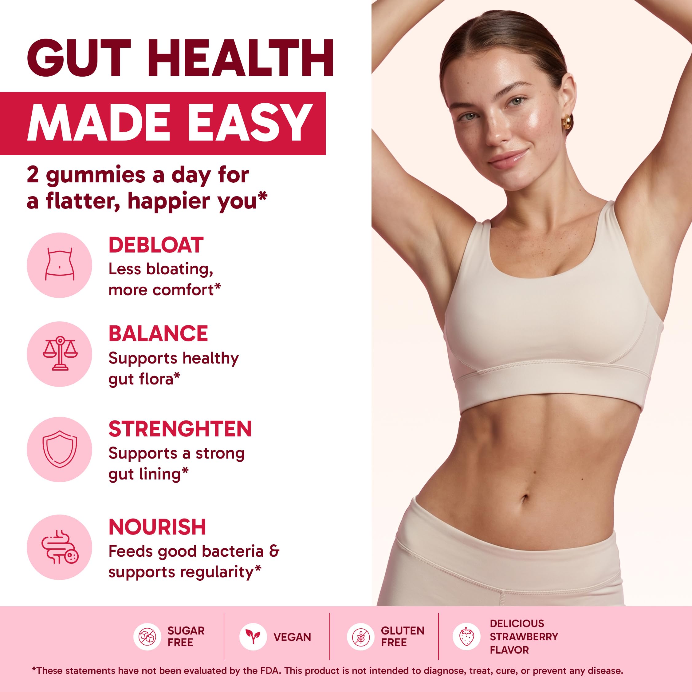 Jaje Health primer plano de la textura de la gomita para apetito saludable
